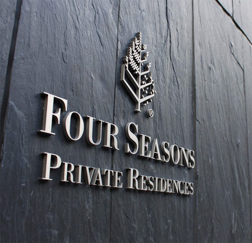 The Four Seasons sign on the exterior of a building